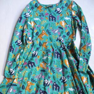 Frugi UK organic wild animals skater dress 8 9 EUC